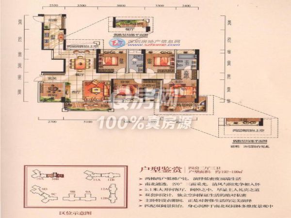 中洲二期10栋王座 196平 3.6/平 一手更名 绝版户型